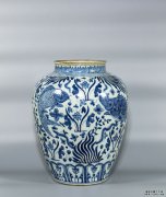 昊源文化：青花鱼藻纹罐